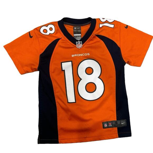Youth Nike On Field Denver Broncos Peyton Manning 18 Orange Jersey Size Small - Picture 1 of 3